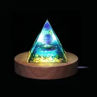 Natural stone amethyst crystalEnergy Generator Orgone Pyramid for E-Energy Protection Healing meditation orgonite crystal chakra