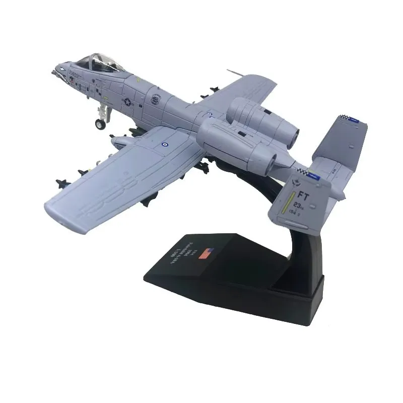 New 1/100 Scale US A-10 A10 Thunderbolt II Warthog Hog Attack Plane Fighter Diecast Metal Aircraft Model Children Boy Gift