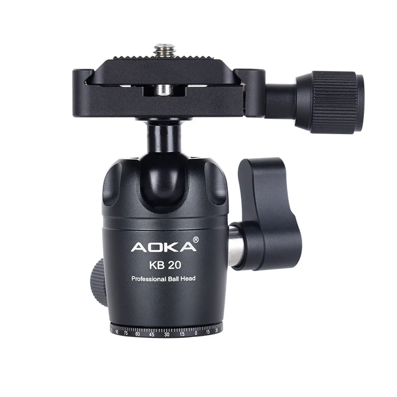 حامل كاميرا محمول من ألياف الكربون AOKA CMP163CL مع رأس كروي KB20 3 أقسام أقصى تحميل 3 كجم