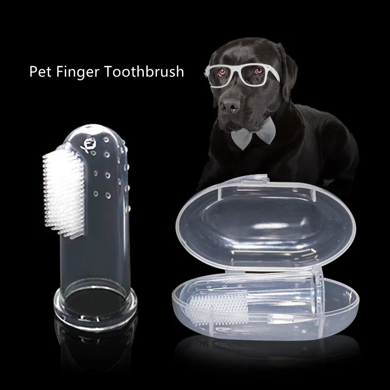 

Pet Finger Toothbrush cat dog Toothbrush Silicone Puppy Cat Finger Sleeve Toothbrushs Pet Cleaning Supplies