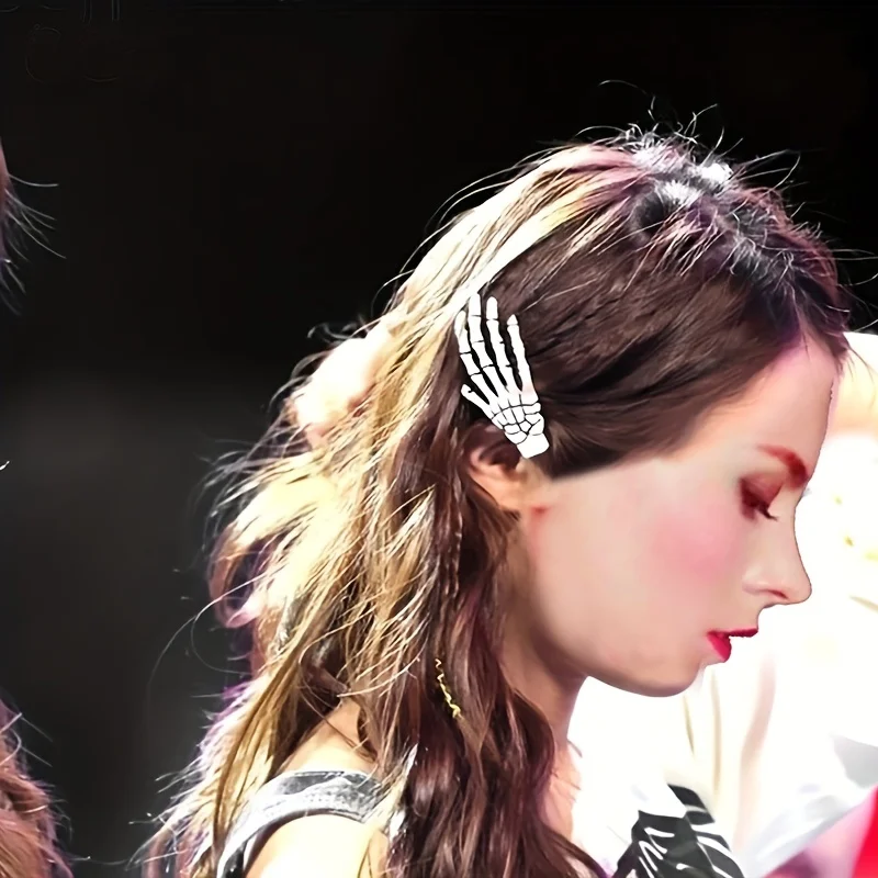 

Цельная заколка для волос в виде скелета-женская вечеринка ужасов, украшение для ролевых игр, костюм, головной убор, заколка для волос