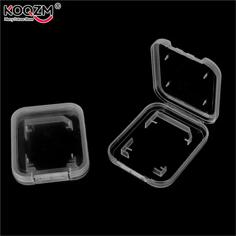 10Pcs For SD SDHC Memory Card Case Holder Protector Transparent Plastic Box Storage