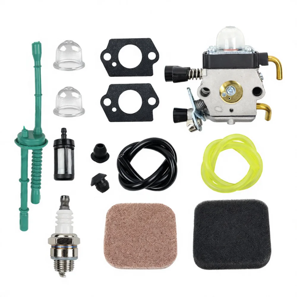 Carburetor Service Kit For FS45 FS55 FS85 String Trimmer Air Filter Fuel Line Spark Plug Garden Power Tool Repair Parts