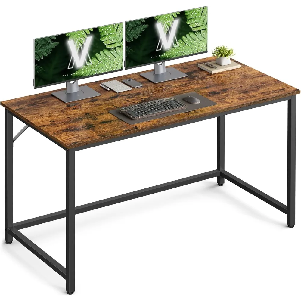 

Computer Desk, Gaming Desk, Home Office Desk, for Small Spaces, 23.6 x 47.2 x 29.9 Inches, Industrial Style, Metal Frame, Rusti