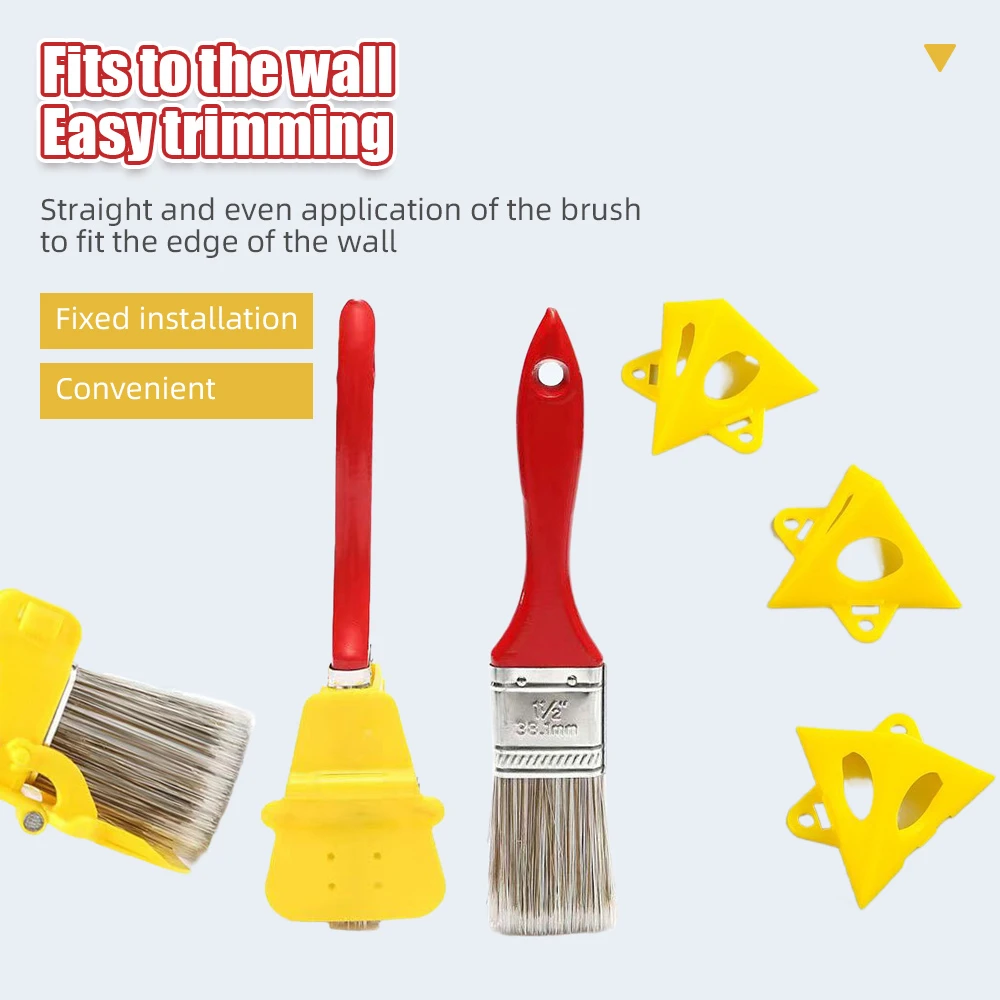 Multifunctional Edger Paint Brush Clean Pyramid Triangle Paint Pads Cut Profesional Latex Tool for Home Wall Corner Paint Tools