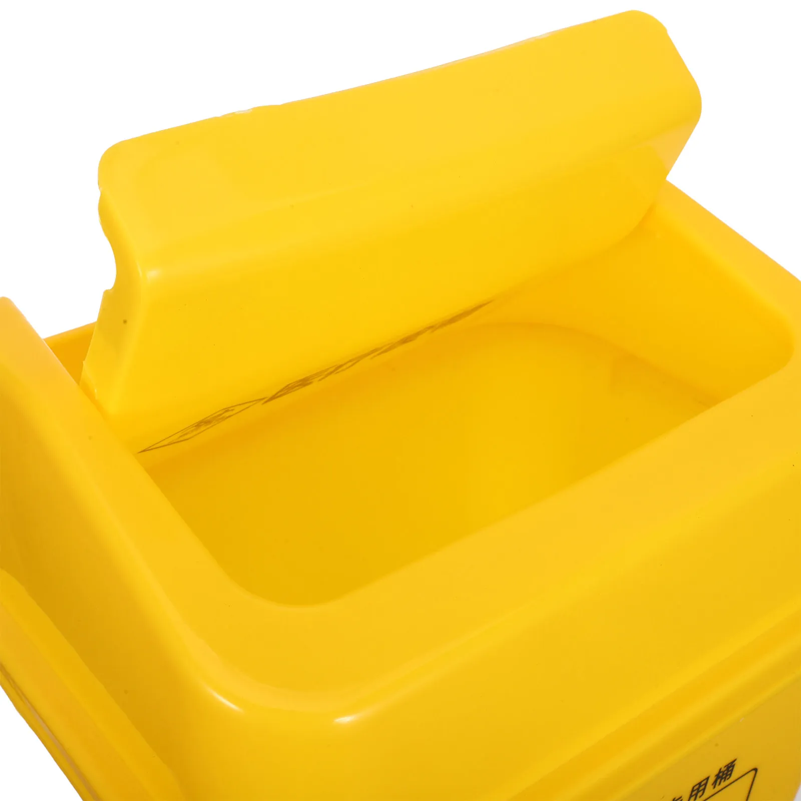 Medical Waste Bin Yellow Plastic Swing Top Lid Contactless Disposal 5L Sharps Container Hospital Clinic Lab Trash Can