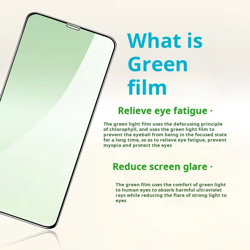 Suitable for iPhone 14 Promax green light eye protection tempered film 11/12/13/14 full screen phone film xs/xr/xsmax