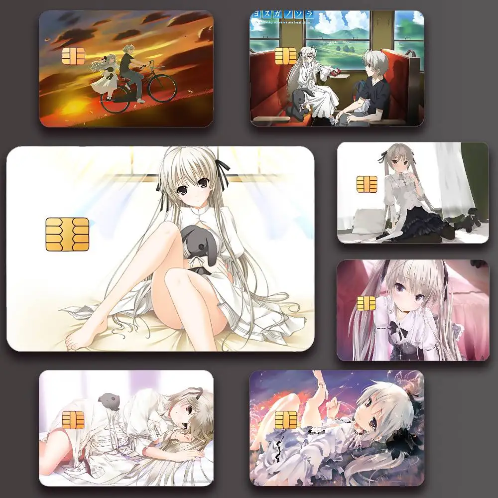 Anime Yosuga No Sora Poster Credit Skin Cover Card Stickers 4PCS Film Bus Pass Front Decoration Bank Debit Waterproof