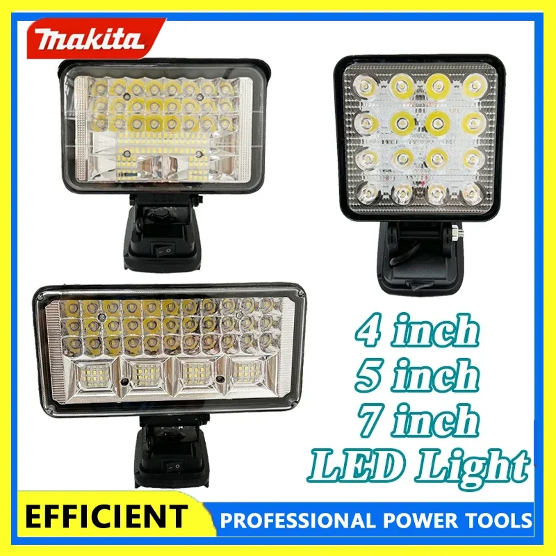 

Makita 4/5/7Inch Led Light Portable Spotlights Cordless Outdoor Work Fishing Handheld Emergency Tool Light Fit 18V Battery