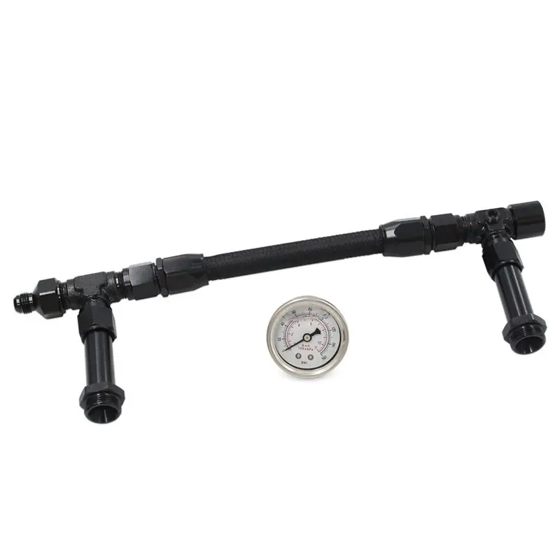 Pour Holley 4150 Compatible 8AN conduite de carburant configuration de carburateur à double alimentation avec manomètre filetage 7/8 "-20