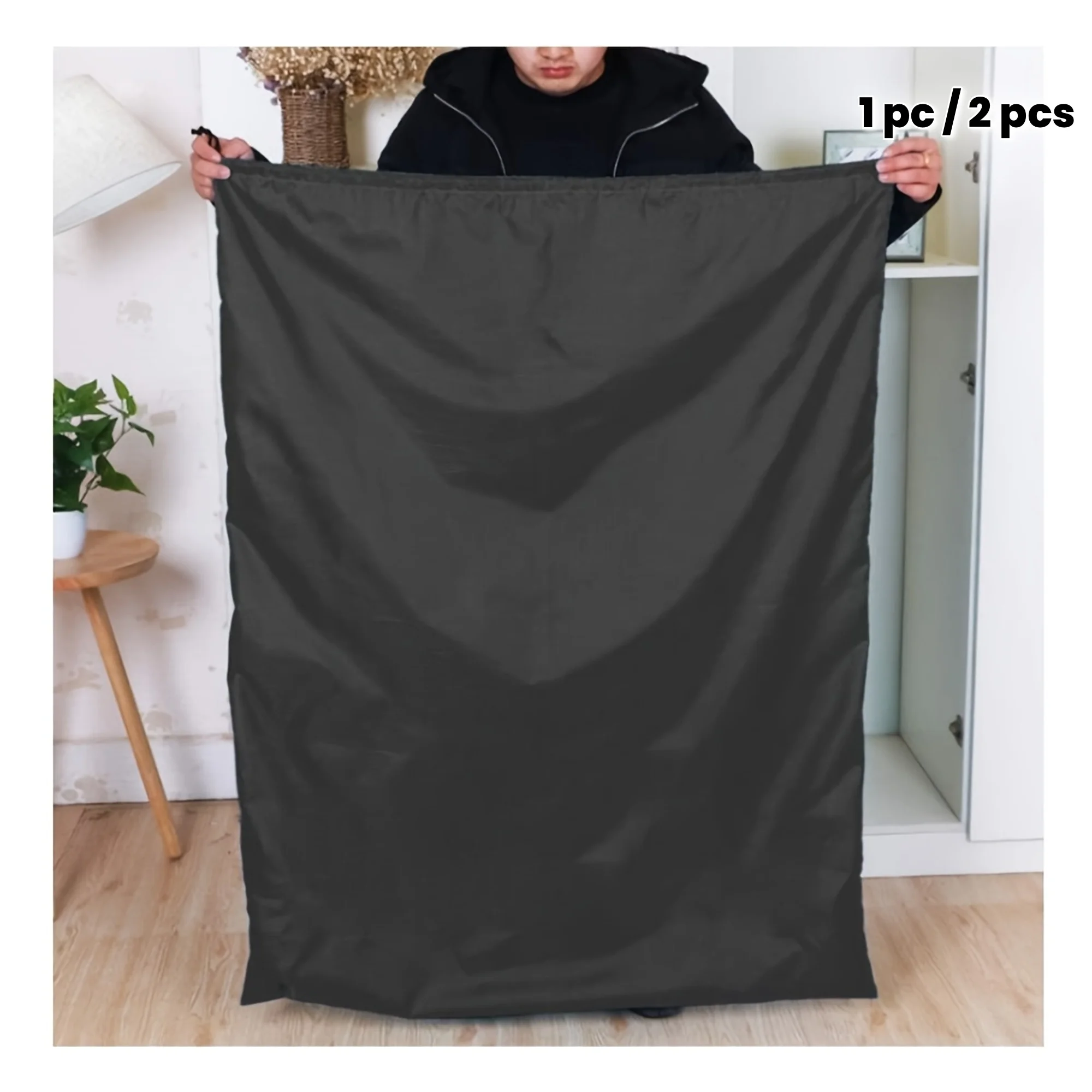 Extra große Aufbewahrungsbeutel, 47 x 37 Zoll Kleiderbeutel mit Kordelzug, bewegliche Aufbewahrungsbeutel, robuste Aufbewahrungstasche mit Kordelzug für Wäsche