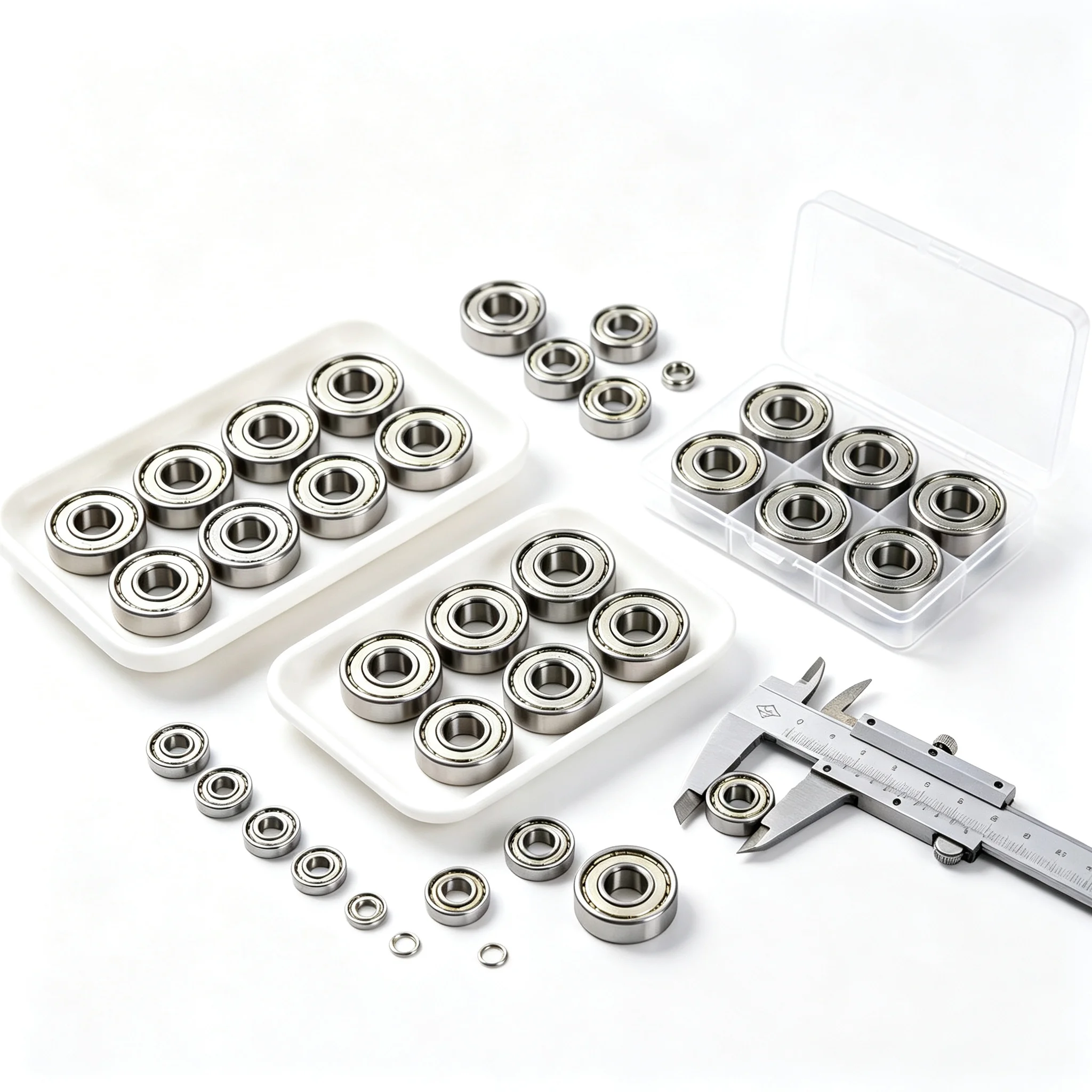 50pcs Miniature Ball Bearings 2x5x2.5 3x6x2.5 5x10x4 6x12x4 9x20x6 Mm Bore 2mm 3mm 4mm 5mm 6mm 7mm 8mm 9mm Sealed Small Bearing