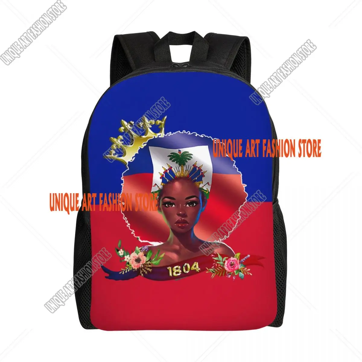 

Флаг независимости Haitian Queen Haiti 1804, рюкзак для ноутбука, женский и мужской модный рюкзак для школьников, сумка для студентов колледжа