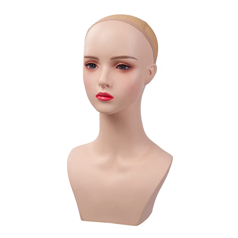 Professional Hat Wigs Display Head Model Realistic Female Mannequin Dummy Head for Japanese Anime Cosplay