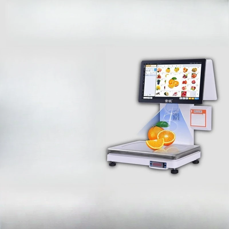 

Smart, identification, dual screen, weighing cash register, all-in-one machine, fruit snacks, supermarket cash registe