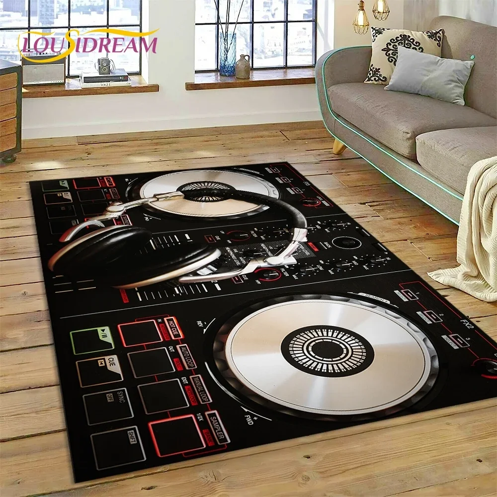 Vinyl Record Music DJ Screen tape Rug Carpet for Living Room Bedroom Home Decor,Floor Mat Non-slip Decoration for Sofa  Doormat