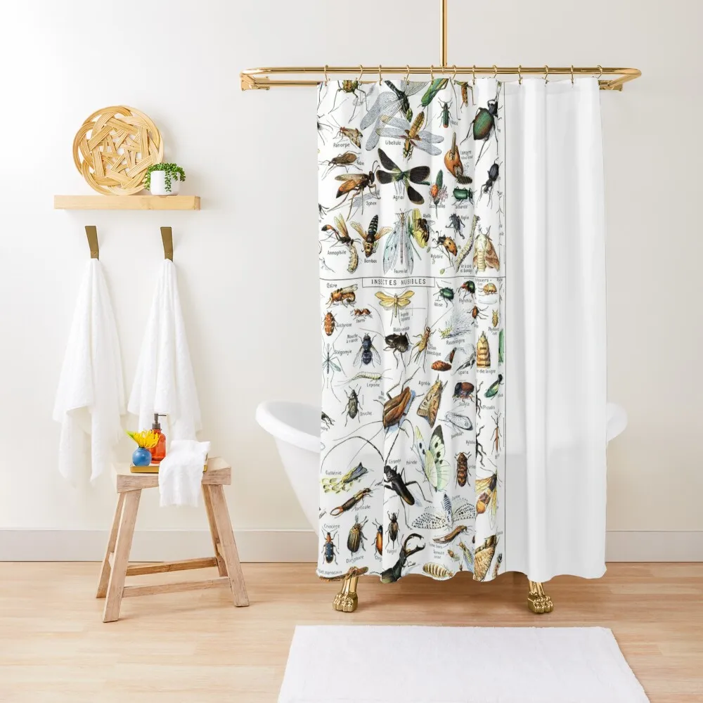 

Insects Illustrations by Millot and Larousse Shower Curtain Bathroom And Shower Products Waterproof Shower For Bathrooms Curtain