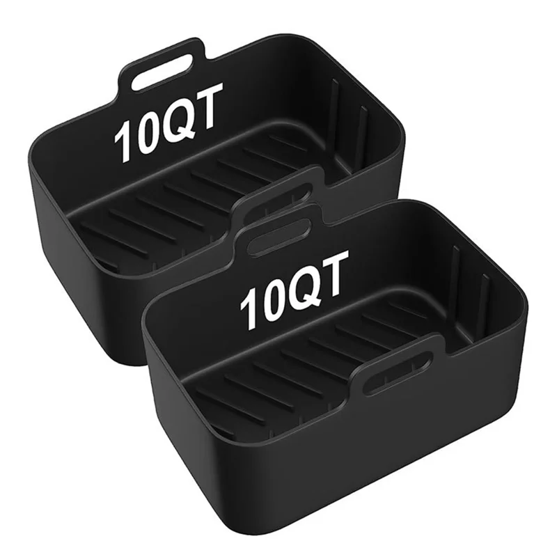 AB43-2 шт. силиконовые вкладыши для фритюрницы для Ninjia DZ401 DZ550, двойная фритюрница, многоразовые 10QT, антипригарная корзина для аэрофритюрницы, аксессуары