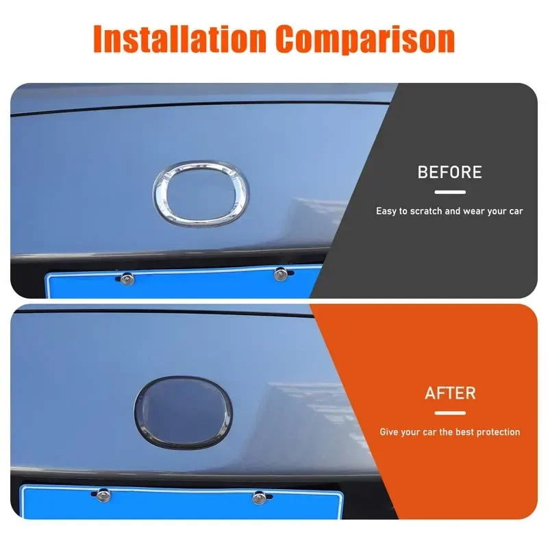 ABS Smoked black For Mazda MX-5 ND MX5 2016-2025 Car front and rear car logo protective cover sticker car decoration accessories