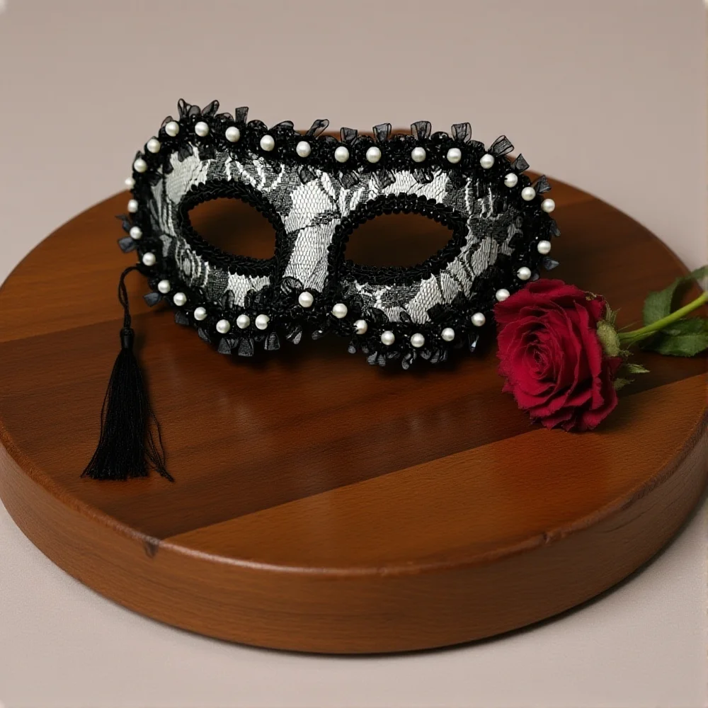 

Half-Face Mask Creative Festival Mask Fancy Masquerade Mask Fabric For Spectacle Prom Event