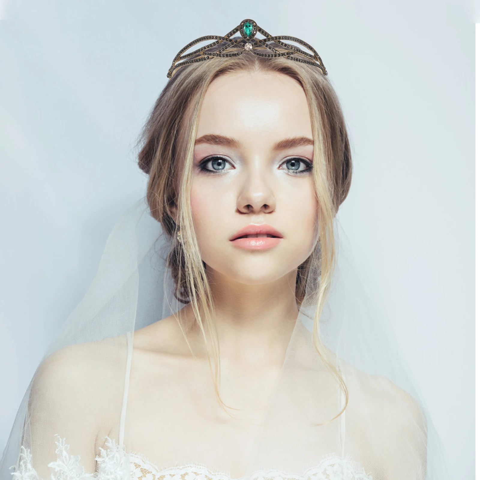 

Retro Baroque Green Alloy Hairpin Festival Headwear Women Party Accessories Hair Tools Styling Baroque Party