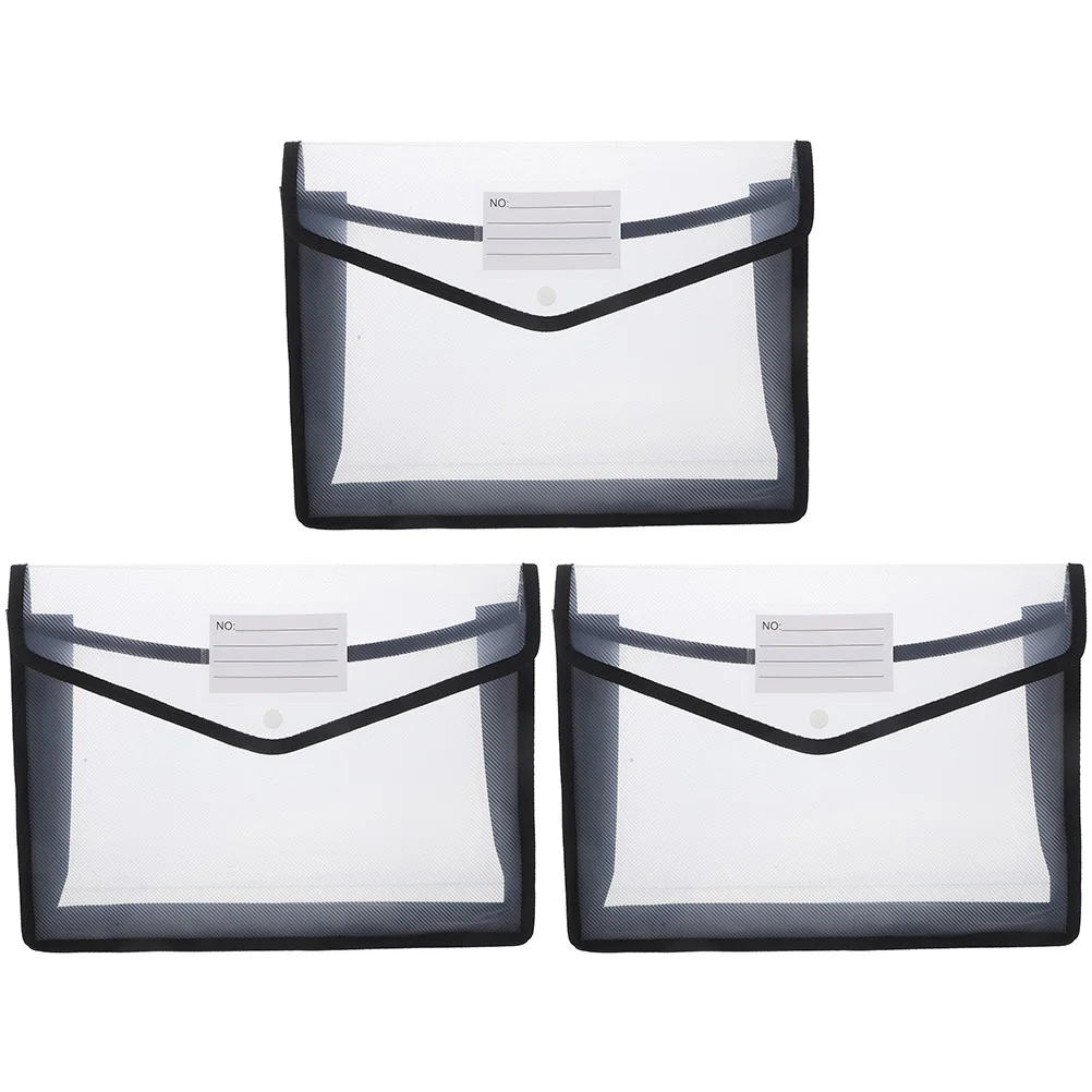 3 шт. водонепроницаемые сумки для документов формата А4, кошельки для документов, прочная ткань из полипропилена, практичные органайзеры из алюминиевого сплава для деловых юридических документов