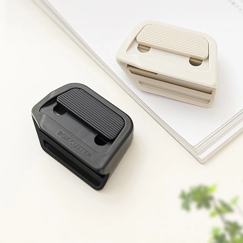 Magnetic Ceramic Box Cutter Retractable Cardboard Cutter Right Angle Groove Portable Safety Package Box Opener For Daily Use