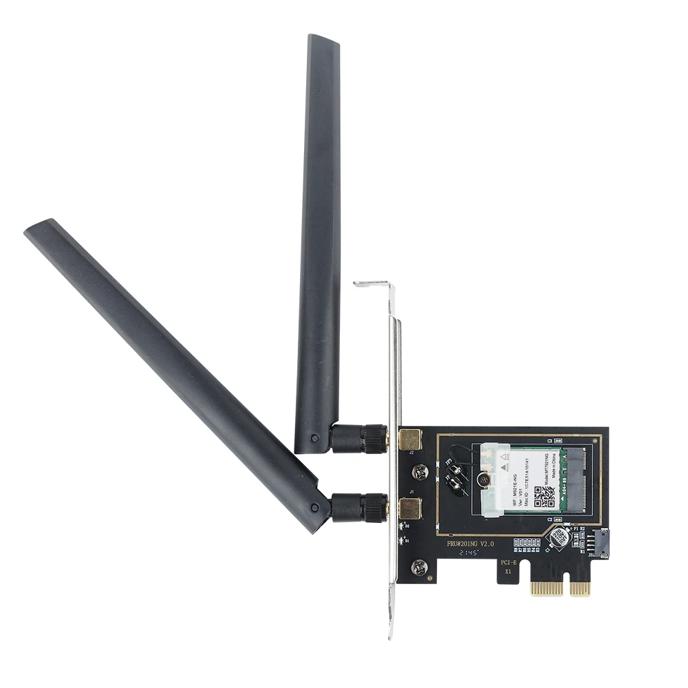 Adattatore WiFi 6 PCIe AX1800 Adattatore PCIe desktop wireless 1800Mbps BT5.2 802.11 AX Scheda WiFi dual band 2.4G/5G per Win10/11