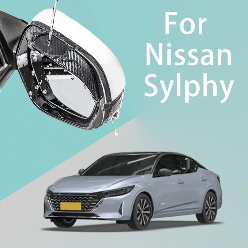 

FOR Nissan Sylphy Car Rearview Mirror Rain Eyebrow Visor Carbon Fiber Side Automotive exterior protection