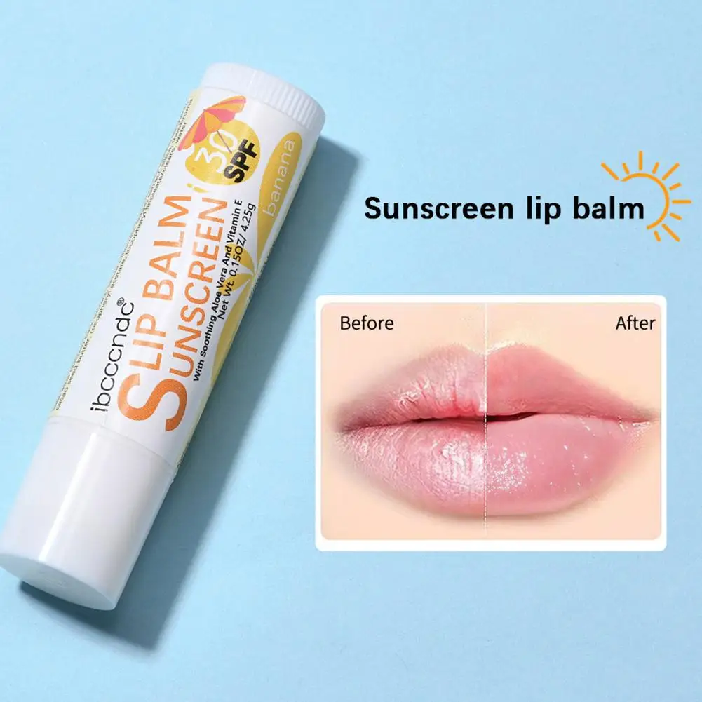 Sunscreen Lip Balm SPF 30 UVA Protection Korean Lip Moisturizer Lipstick Watermelon Coconut Banana Flavor Primer Before Makeup