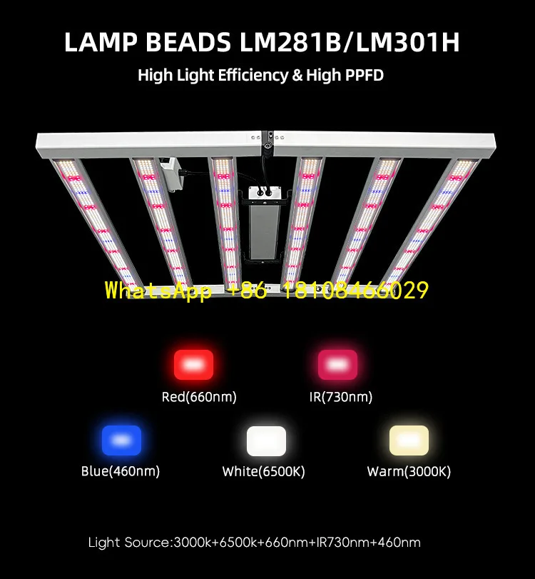 

Lighting with Aluminum Body for Plant Bloom Germany Free Shipping Best 720W 1000W Full Spectrum LED Grow Light for