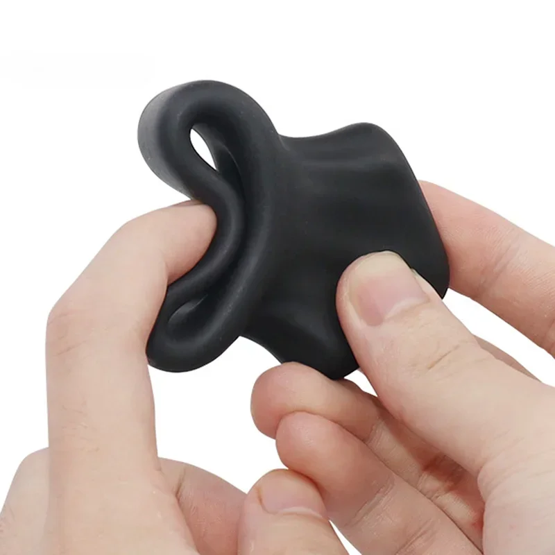 Adult Sex Toy Penis Cock Ring Soft Elastic Egg Sucker Ejaculation Delaying Reusable Testicle Bondage cockring for Men sex shop