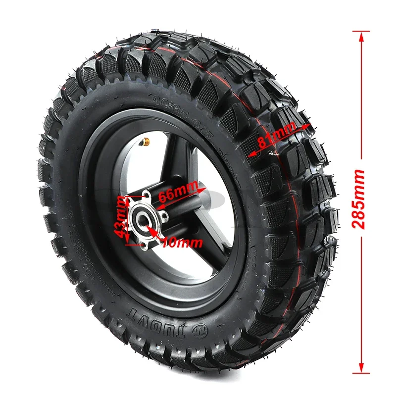 Electric Scooter 11 inch off-road tubeless Tire wheels 90/65-6.5 thickened Vacuum Tyre & Disc brake hub Straight valve
