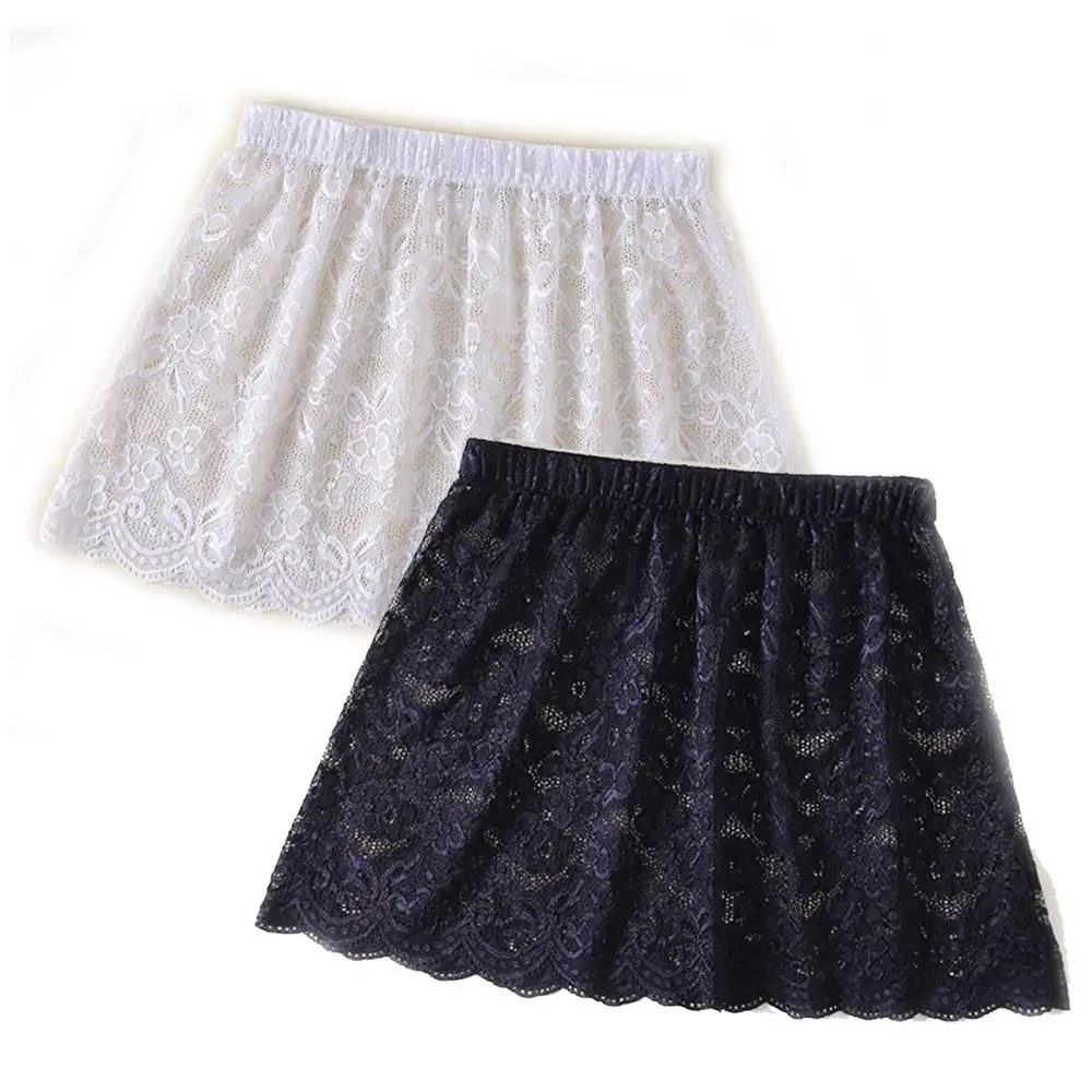 

Extenders Faux Hem Mini Skirt Women Slips Hemline Lower Sweep Lace Shirt Extender Layering Fake Top Underskirt False Layers