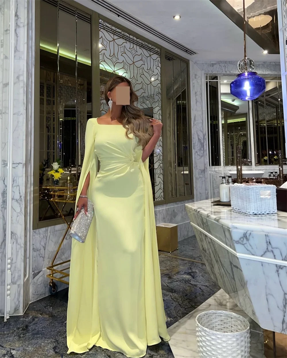 Elegante op maat gemaakte klassieke vrouw feestjurk vierkante hals zeemeermin avondjurk sweep trein formele nieuwe galajurk