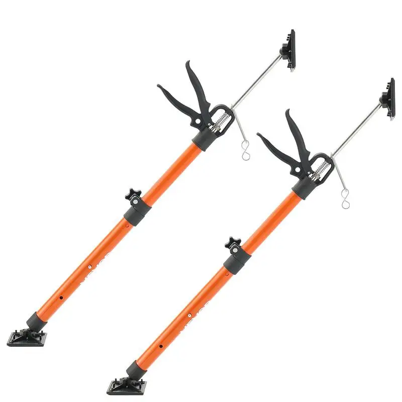 

Telescopic Leveling Pole 2-Pack 21.3-60 Inch For Cabinet Installation Drywall Support Cargo Stabilization Steel Adjustable Rod 154 lbs Capacity Hand System Tool Accessory Manual Lift Device Construction Hardware Kit