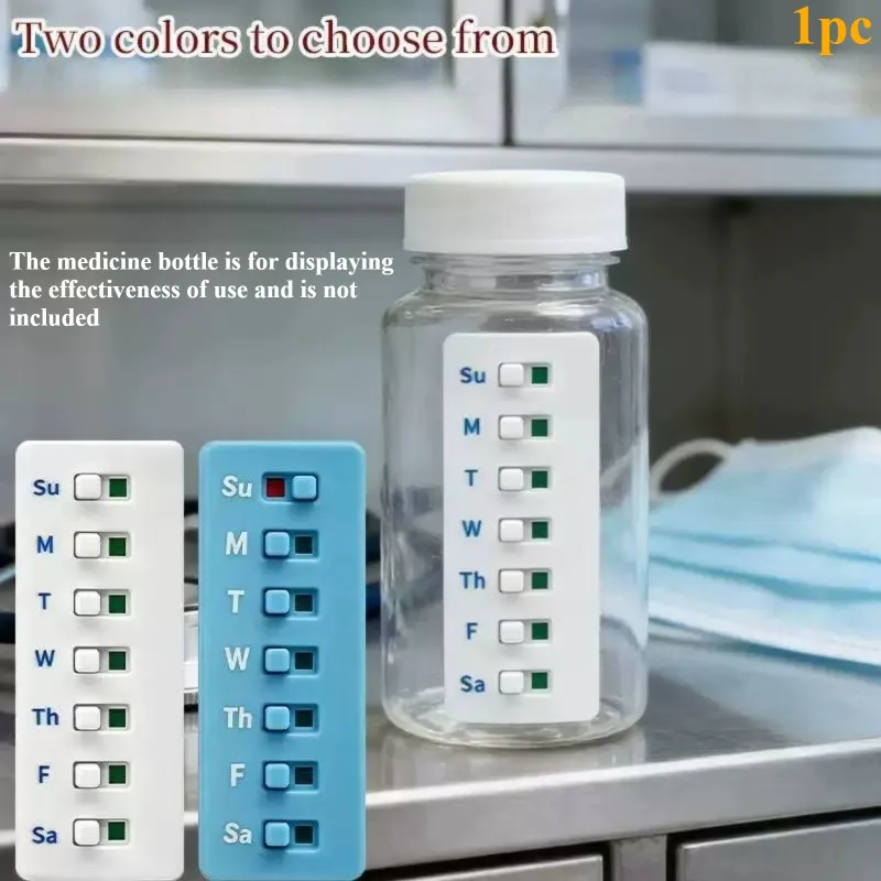 Reusable Medication Reminder Recorder,Medication Memory Aid for Daily Reminders and Management,for Various Pill Bottles