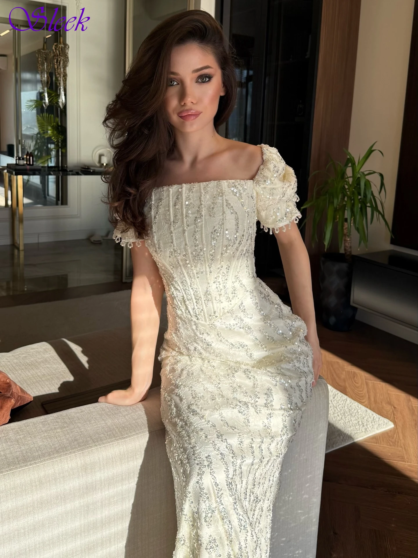 تخصيص حورية البحر ساحة الياقة أنيقة كلاسيكية مساء اللباس حساسة المشاهير أثواب عالية الجودة أزياء حزب اللباس