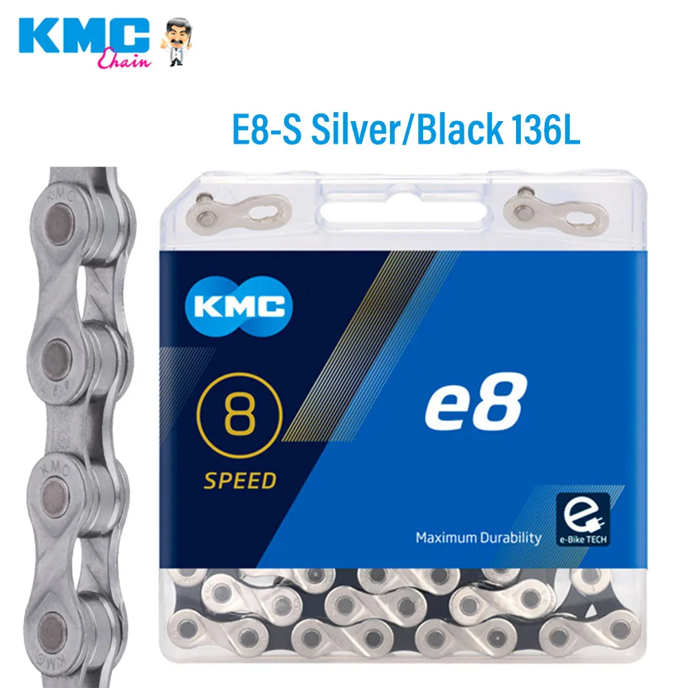 KMC E-Bike Chain E8 E9 E10 E11 E12 Speed 8/9/10/11/12S 130/136L Anti-rust Wear-resistant Electric Sport Bicycle Accessories