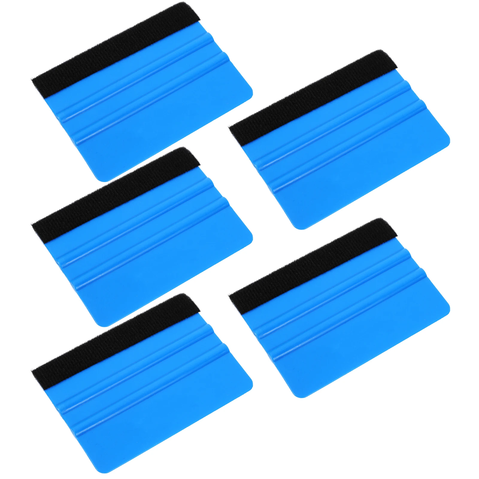 

5pcs Film Film Scraper Tool Plastic Squeegee Felt Edge Car Window Scraper Handle Blue Gift Cleaning Maintenance
