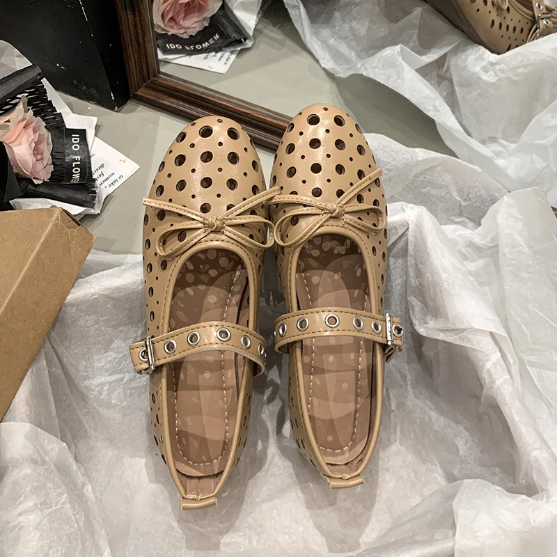 2025 NEW Luxury Rhinestone Rivet Flats Woman Brand Design Crystal Studded  Shoes Ladies Elegant Bling Женская Обувь