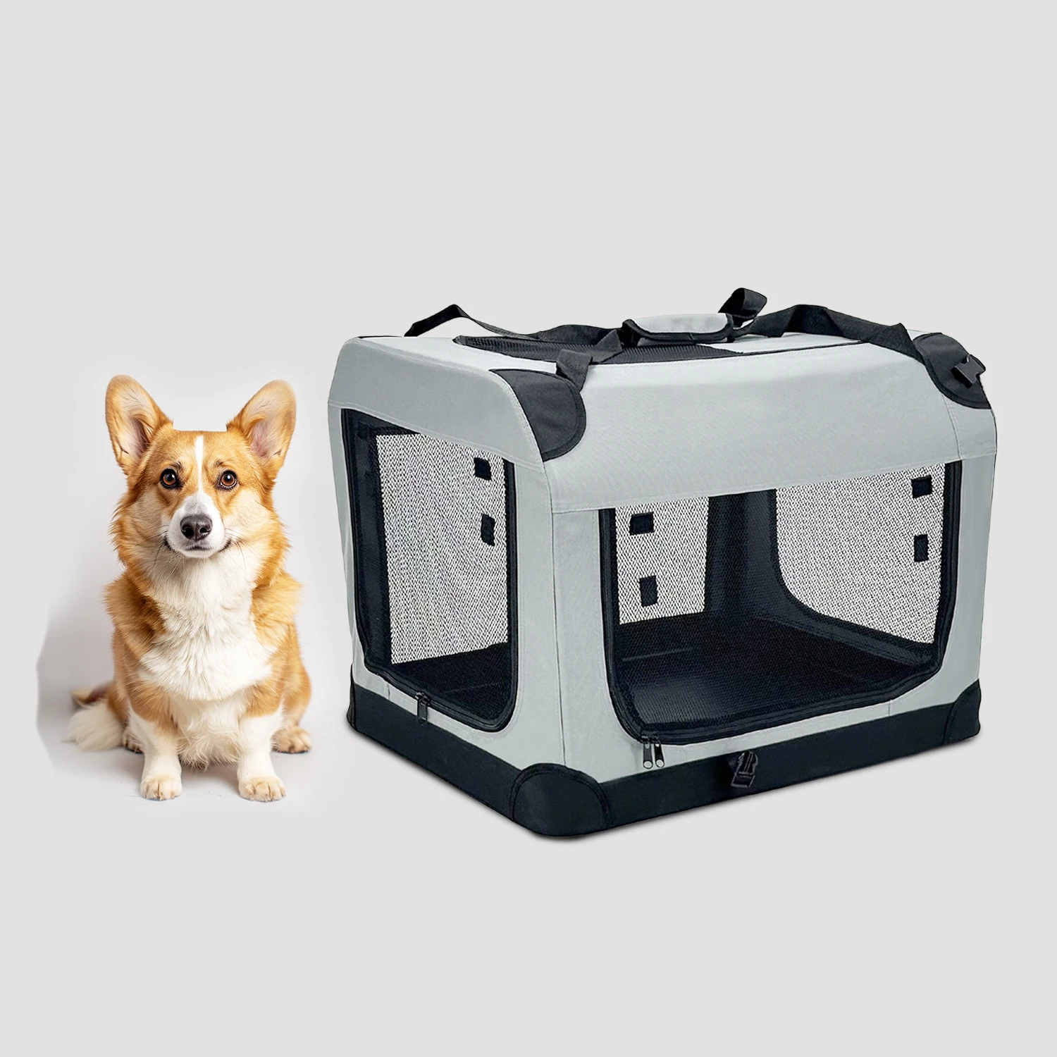 

Hot Selling Lightweight Breathable Mesh Expandable Design Dog Cage Pet Carrier Bag for Small Dogs and Cats Travel Outdoor Use