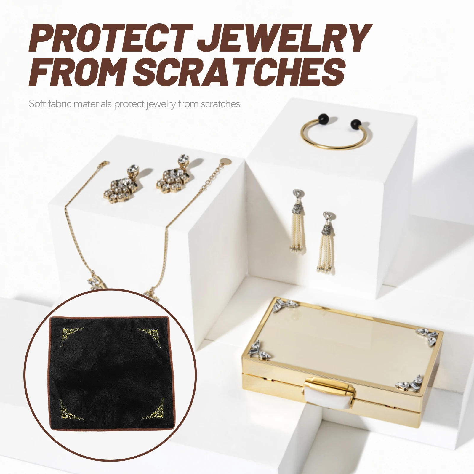 

Jewelry Display Pad Counter Mat Durable Lightweight Easy to Clean Trade Shows Events Bracelet Necklace Cloth Mat for Storage