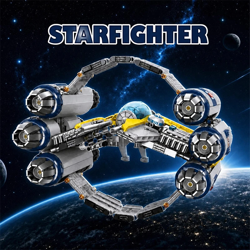 

1896Pcs MOC Space Wars Star Fighter Spaceship Model Building Blocks Galaxy Sci-Fi Vehicle DIY Bricks Assembly Toys Adult Gifts