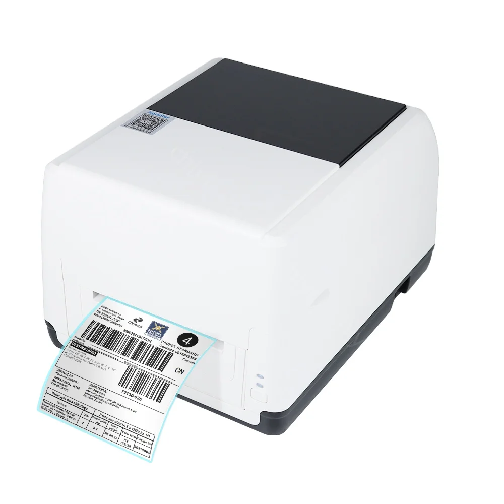

USB Thermal Transfer Ribbon Printer 203DPI for Retail POS Logistical Jewellery Cloth Tags Black & White Interface in Stock