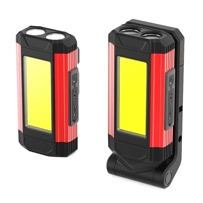 Lampe de travail magnétique portable COB, lampe de poche LED aste, super lumineuse, camping, étanche, lampe de réparation de voiture avec des commandes rapides