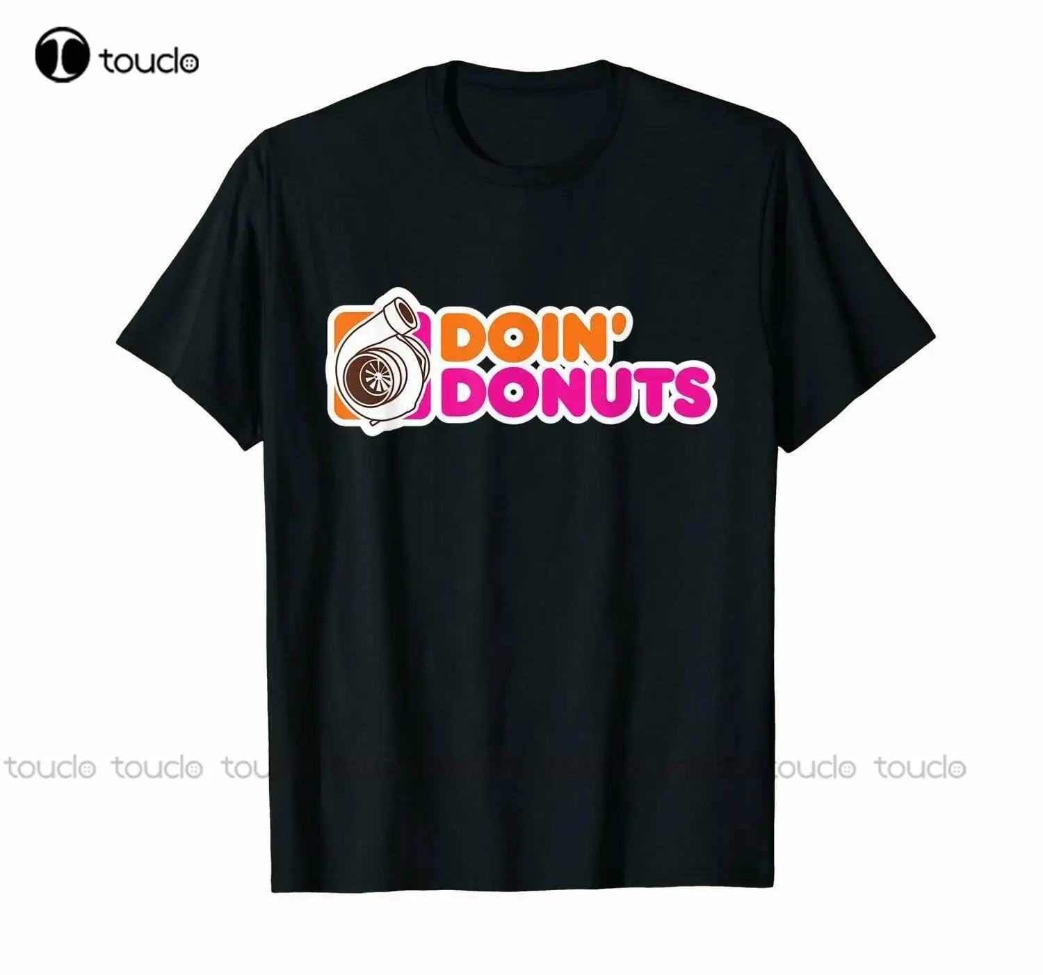 Doin' Donuts - Funny Drift Racing Car Enthusiast T-Shirt College T Shirts Custom Aldult Teen Unisex Digital Printing Tee Shirts
