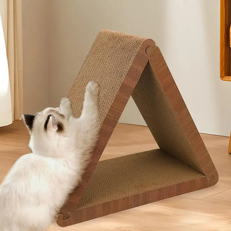 

Triangular Cat Scratcher Pad Detachable Cat Scratching Board Grinding Claw Board Playing Toy For Pet Kitten Furniture Protection