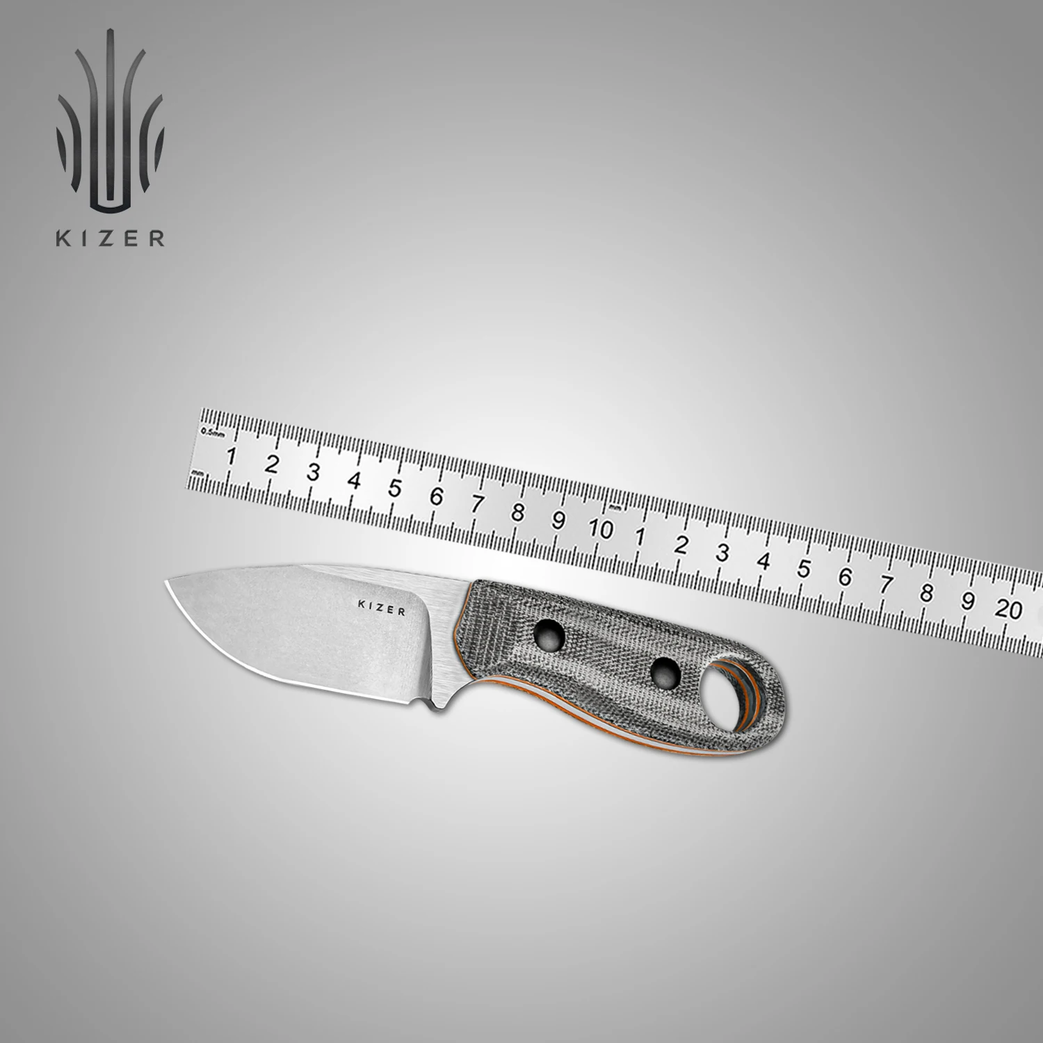 

Kizer Fixed Blade Knife 1078A1/1078A2 Beaver G10/Micarta Handle With D2/Nitro-V Steel Blade