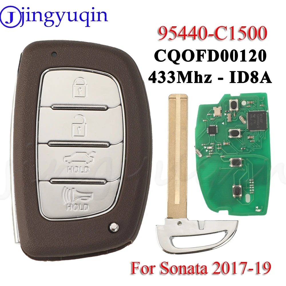 

JYQ 95440-C1500 95440-C1500NNA 95440-C2500 4B Flip Remote Car Key 433MHz 8A Chip For Hyundai Sonata 2018 2019 Auto Fob Contol